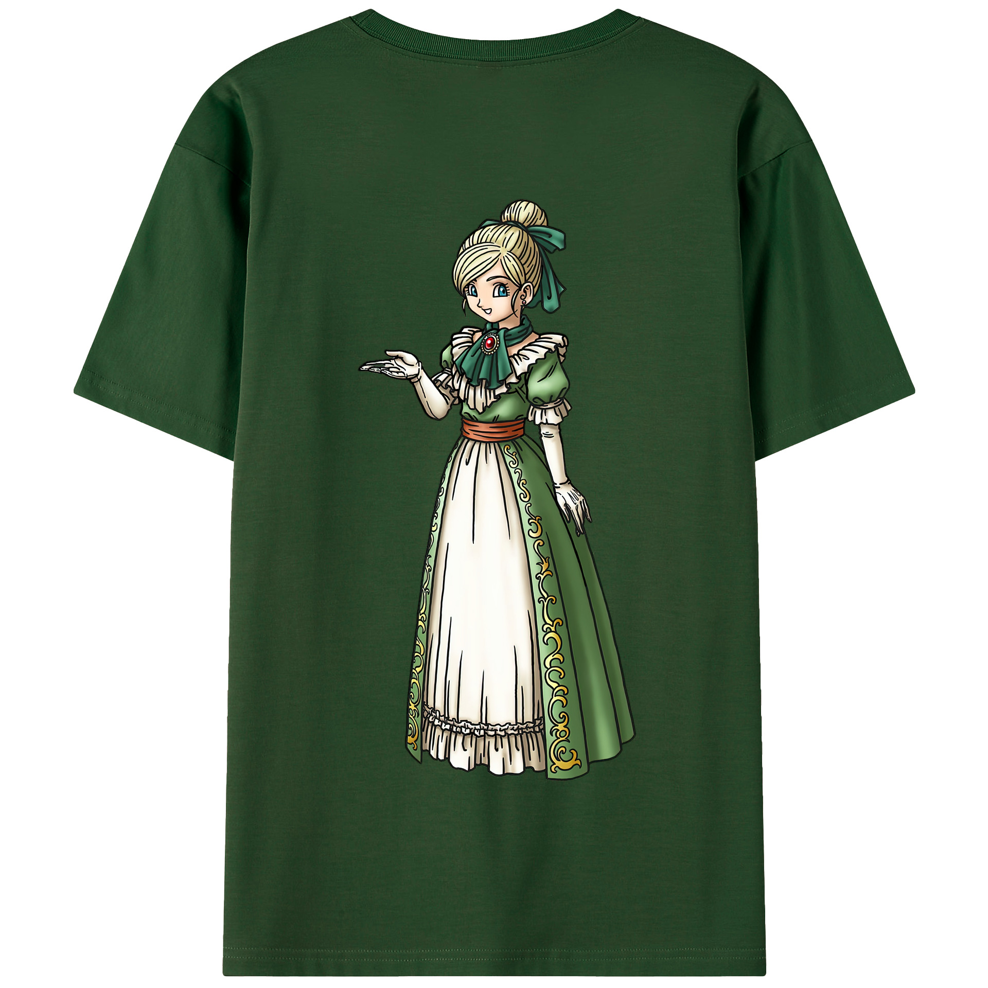 （画像用） ドラゴンクエスト Doragon Kuesuto Dragon Quest 綿100％半袖Tシャツ（背面プリント）